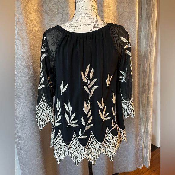 Alfani Petite Embroidered Blouse - Picture 5 of 13